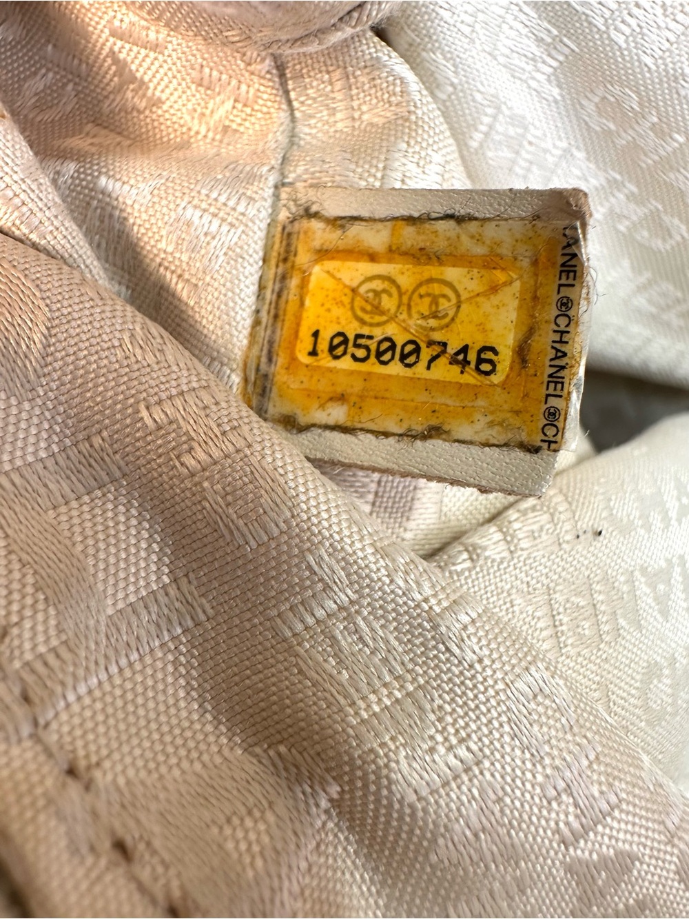 CHANEL Le Marais Quilted Metallic Champagne Leather #10 2005-6 France COA - Picture 10 of 15
